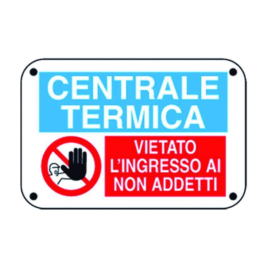Cartello centrale termica vietato l'ingresso Ferrari 040625