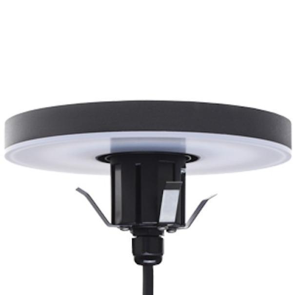 Lampione LED testa palo 15watt 4000k colore nero Coled Round Mareco 1062182N