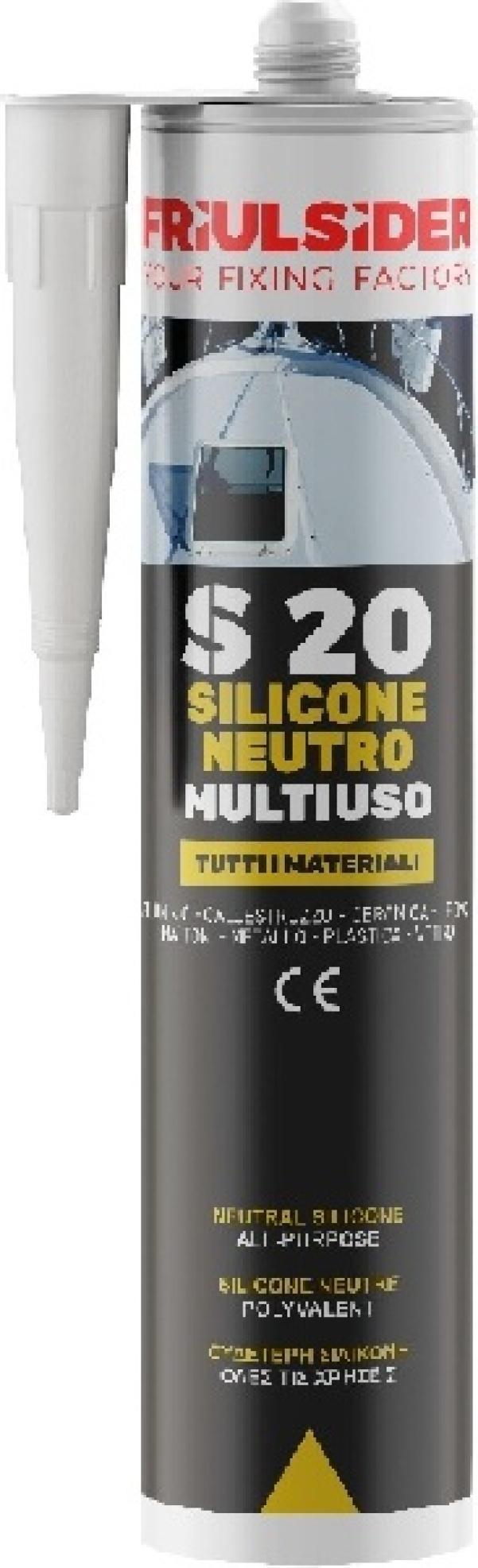 Silicone neutro multiuso trasparente 310 ml Friulsider S2000