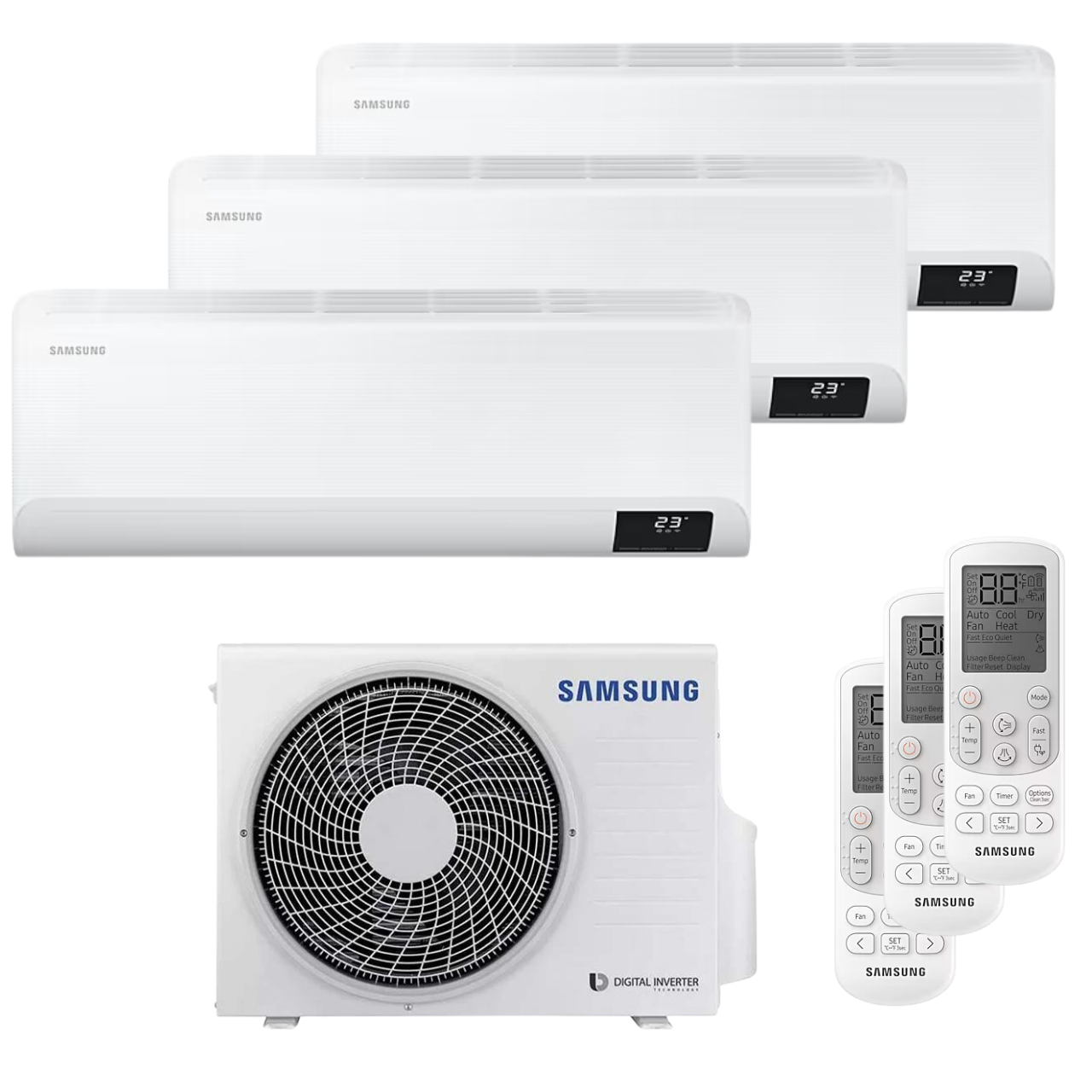 Kit condizionatore 9000+9000+9000 BTU trial split Wi-Fi Cebu Samsung AJ052TXJ3KG/EU + (3) AR09TXFYAWKNEU