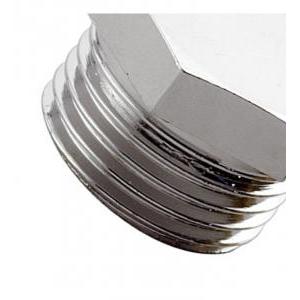 Tappo esagonale per tubi idraulici, termosifoni, radiatori, idrobric in ottone cromato, 3/8 pollice, idb sacrac0287cr