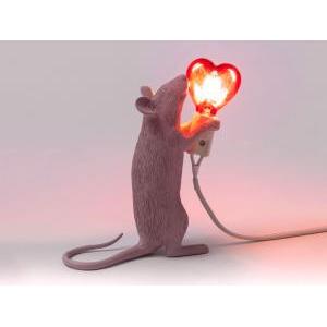 Lampada in resina mouse lamp love edizione limitata marcantonio  15220sv