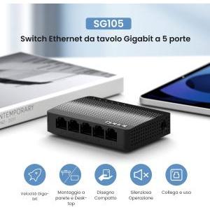 Switch 5 porte gigabit sg105  nova 429410400