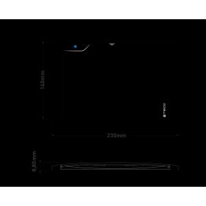 Placca 230x140mm nero soft touch k4 d03  kpld0301a00
