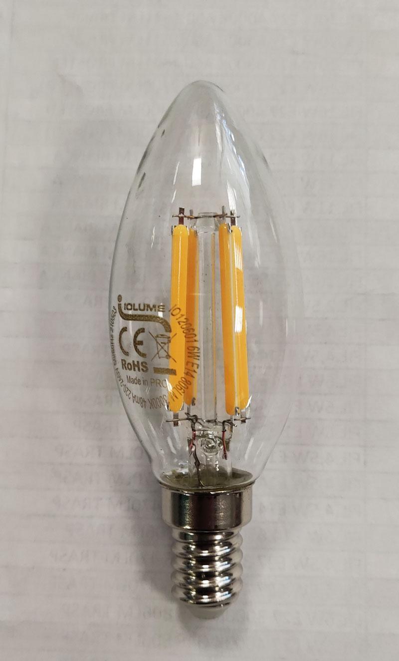 Lampadina a LED E14 IOLUME 6W, 4000K, 806 lm, luce naturale