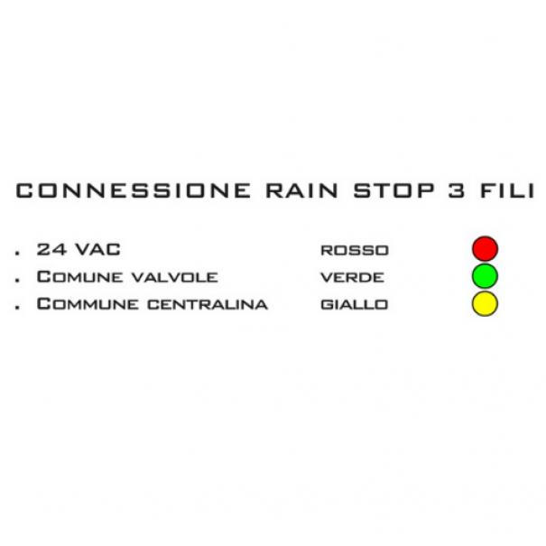 Sensore pioggia per irrigazione RAIN STOP 210.5001000, a 3 fili, per elettrovalvole