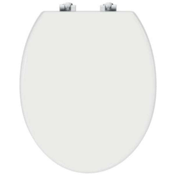 Sedile copri WC in legno plastificato completo bianco Ideal Standard J498601