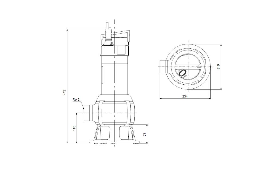 Pompa Sommergibile GQS50-15 Per Acque Cariche - 1,5 KW, 400V, Portata 600 L/min - Per Svuotamento E Irrigazione - Foto 2