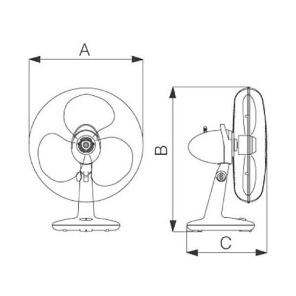 Ventilatore da tavolo VORTICE GORDON 30/12, 35W, VOR 0000060610