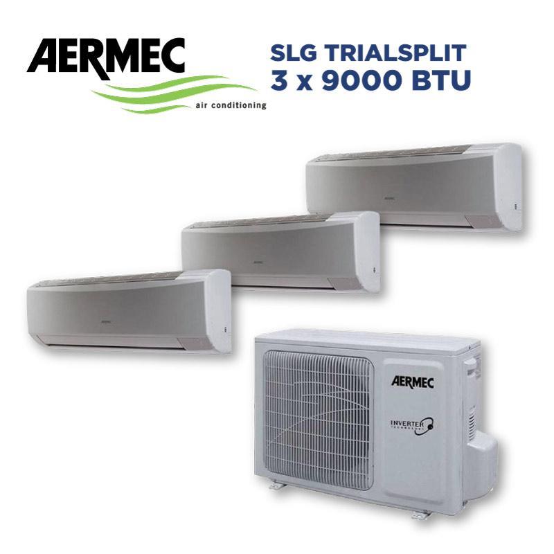 Kit condizionatore trial split Aermec, unitu00e0 esterna + 3 unitu00e0 interne, 9000+9000+9000 BTU, MPG630 + nu00b03 SPG250W
