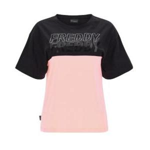 T-shirt  f2wmvt2. da donna,colore rosa/nero
