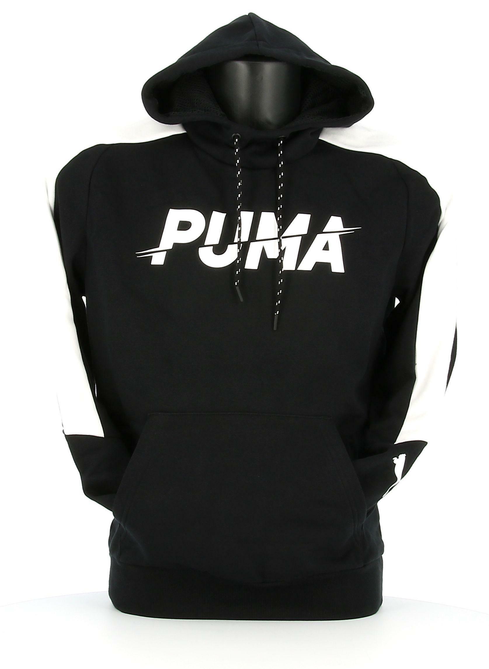 Puma felpa puma felpa modern sports hoodie fl 583480 001 da uomo nero