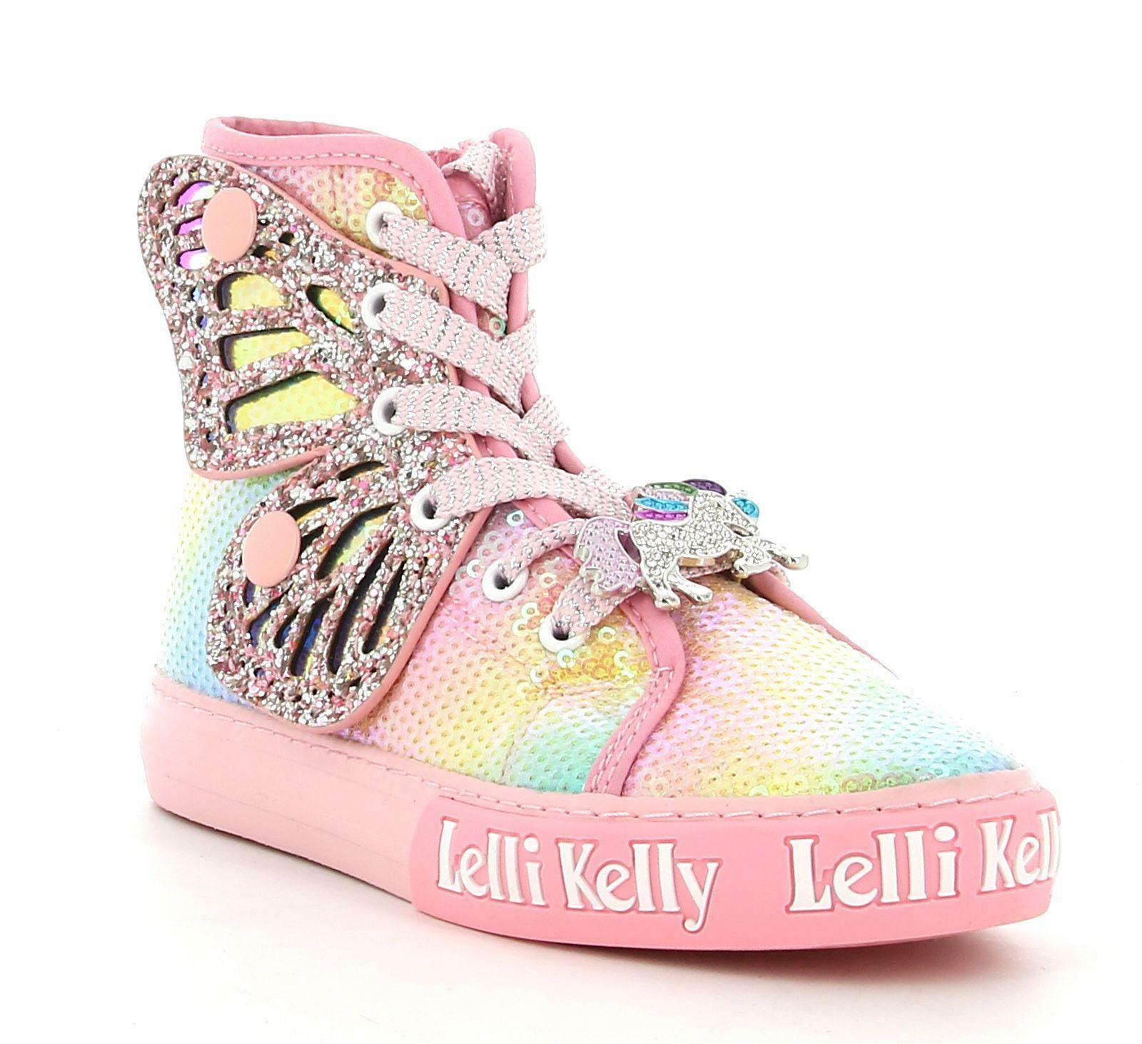 lelli kelly sneakers alta lelli kelly unicorn wings rainbow lk1331. da bambina, colore rosa