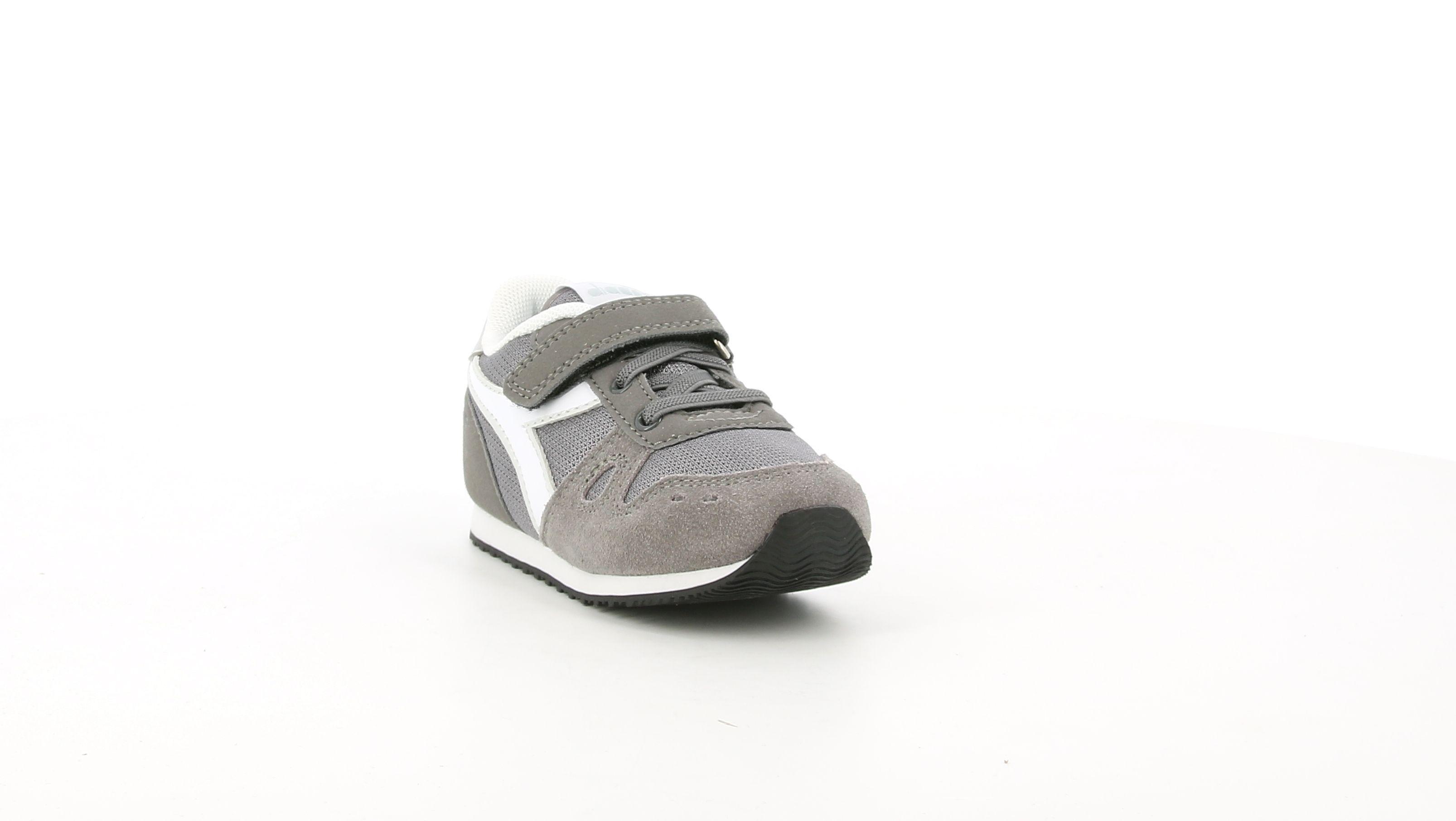 diadora scarpa sportiva simple run td 177901. da bambino, colore grigio acciaio