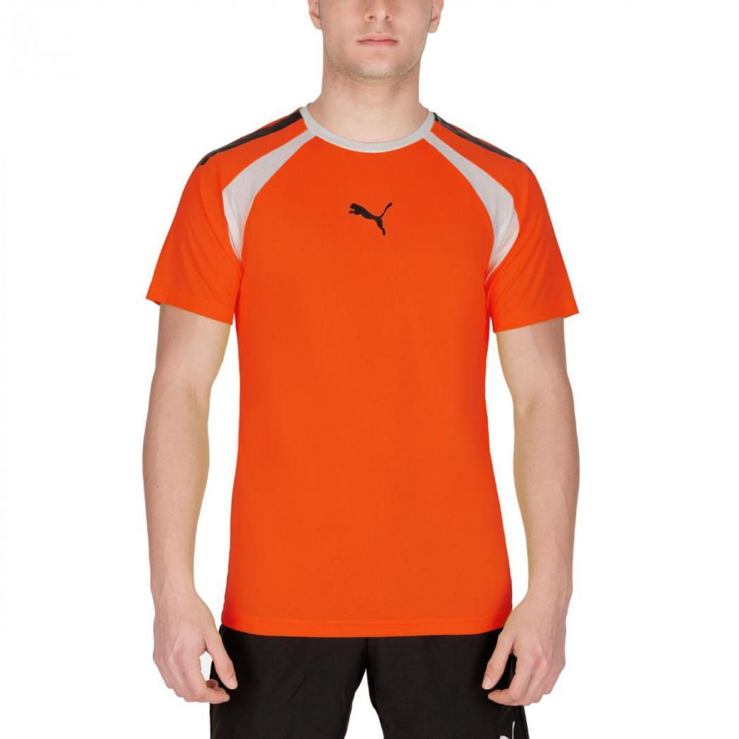 puma t-shirt da padel puma 931433 13. da uomo, colore arancione