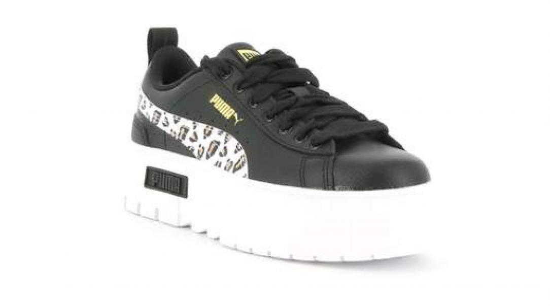 puma sneakers platform puma mayze wild jr 385696 02. da donna, colore nero