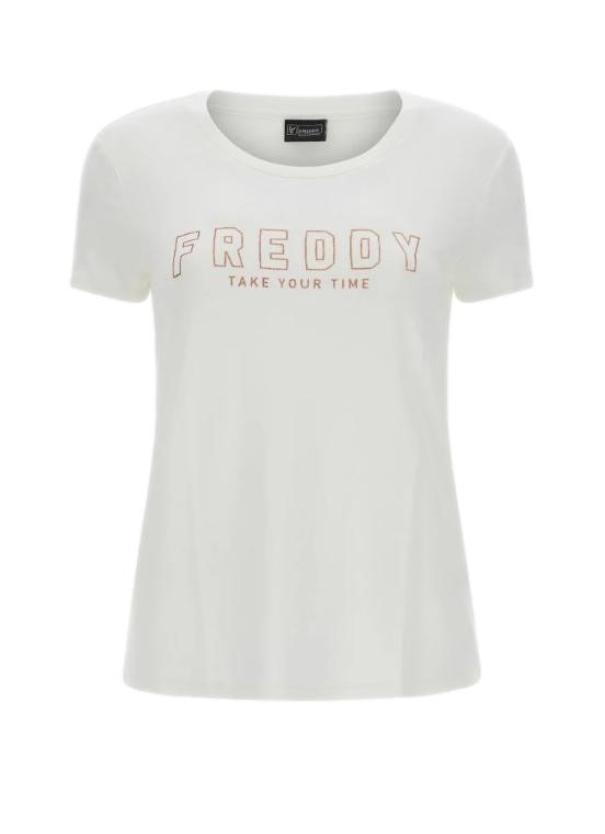 freddy t-shirt freddy f2wclt3. da donna,colore bianco