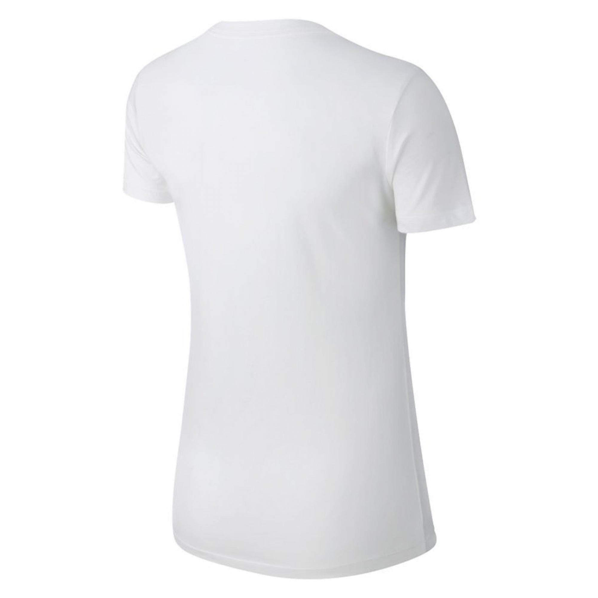 nike t-shirt nike tee essntl icon fut bv6169 100. da donna, colore bianco
