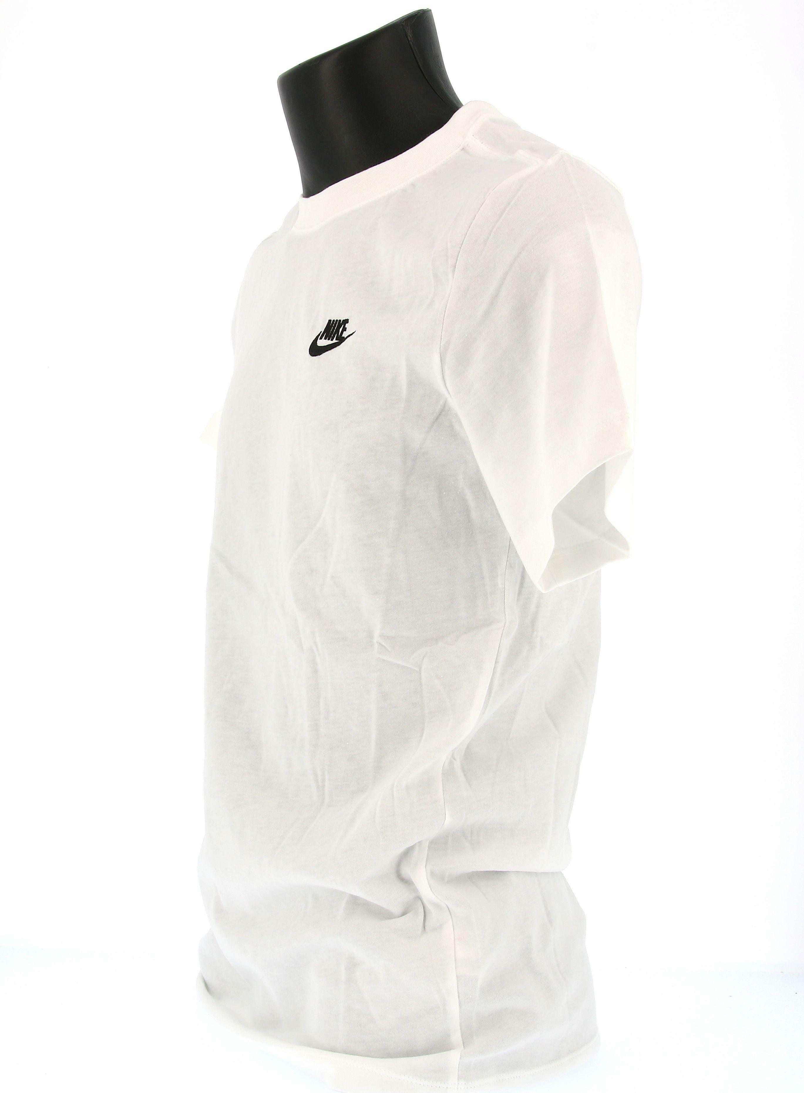 nike t-shirt nike ar4997 101 sportswear club. da uomo, colore bianco