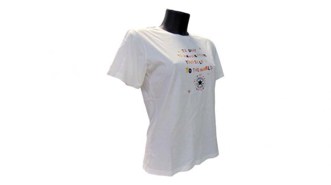 converse converse 10022650 egret t-shirt donna