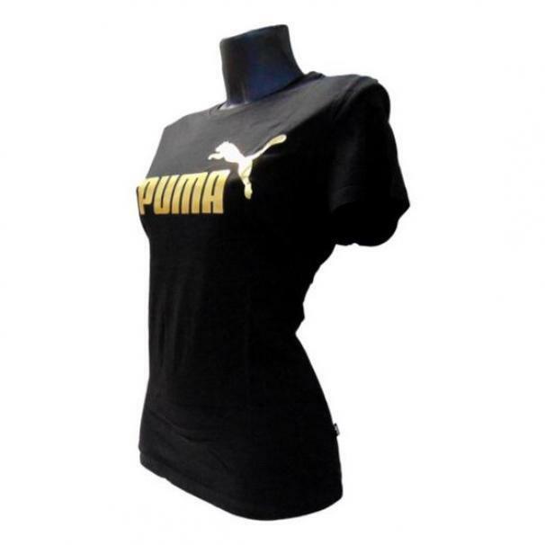 puma puma 586890 001 t-shirt sportiva manica corta da donna nero