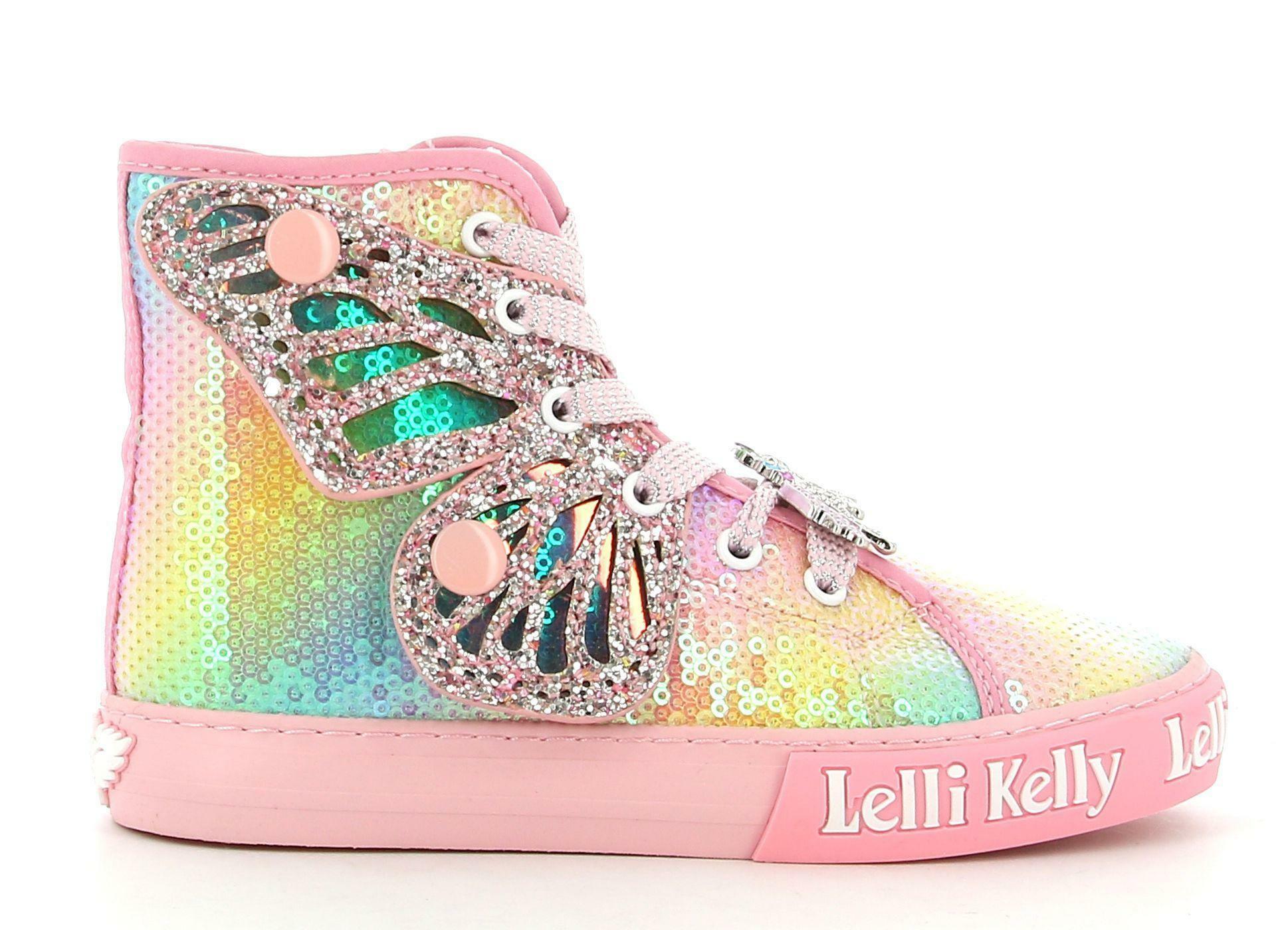 lelli kelly sneakers alta lelli kelly unicorn wings rainbow lk1331. da bambina, colore rosa