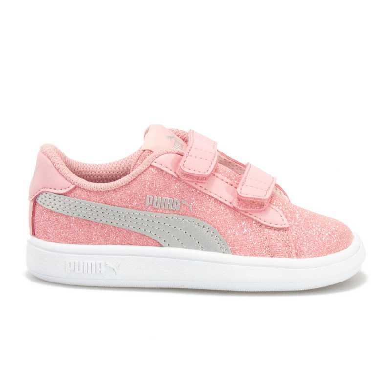 puma sneakers puma smash v2 glitz inf 367380 27. da bambina. colore rosa.