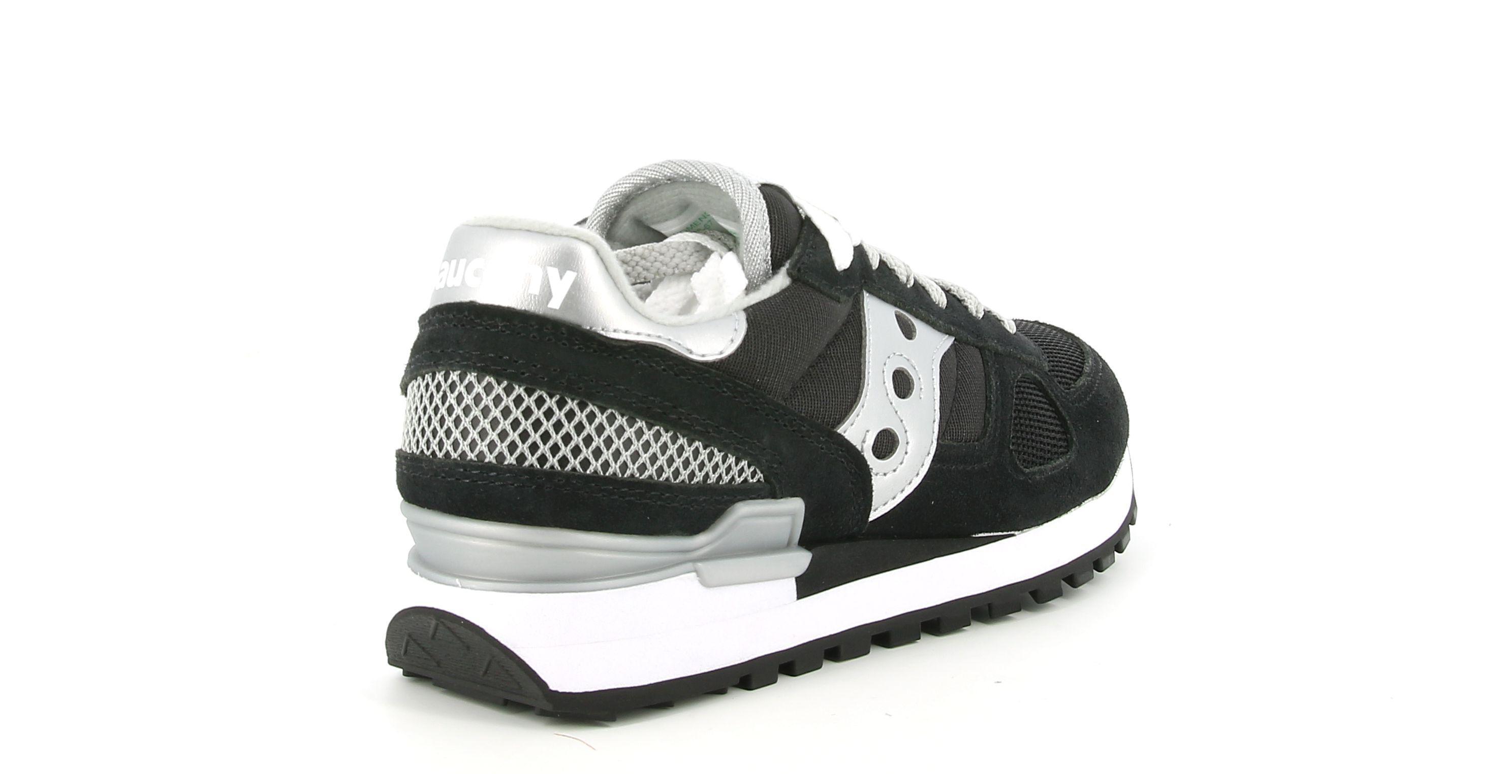 saucony saucony s1108-671 shadow sneaker donna  blk/sil/rep