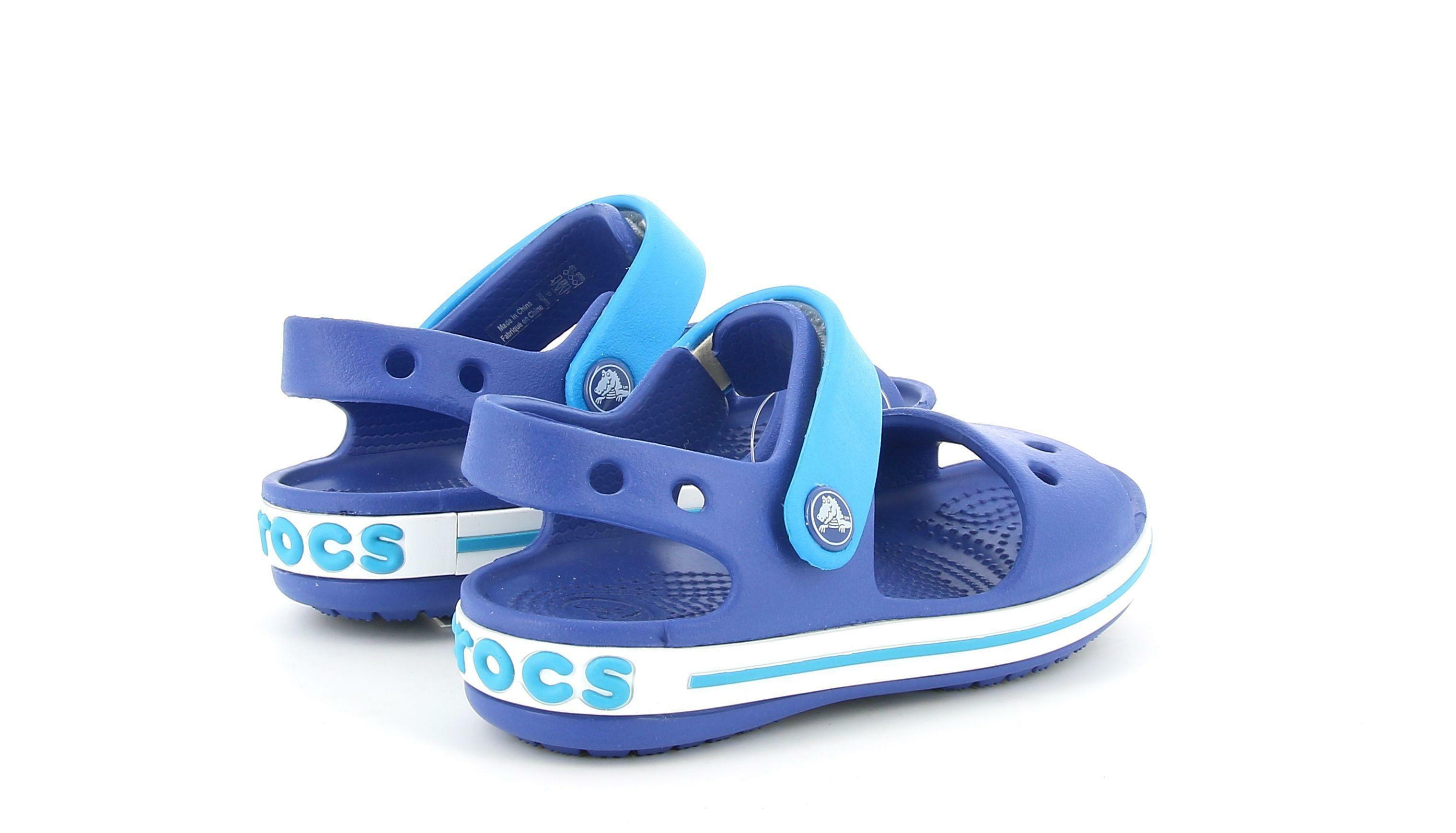 crocs crocs ciabatte bimbo 12856 blu sandalo con cinturino alla caviglia