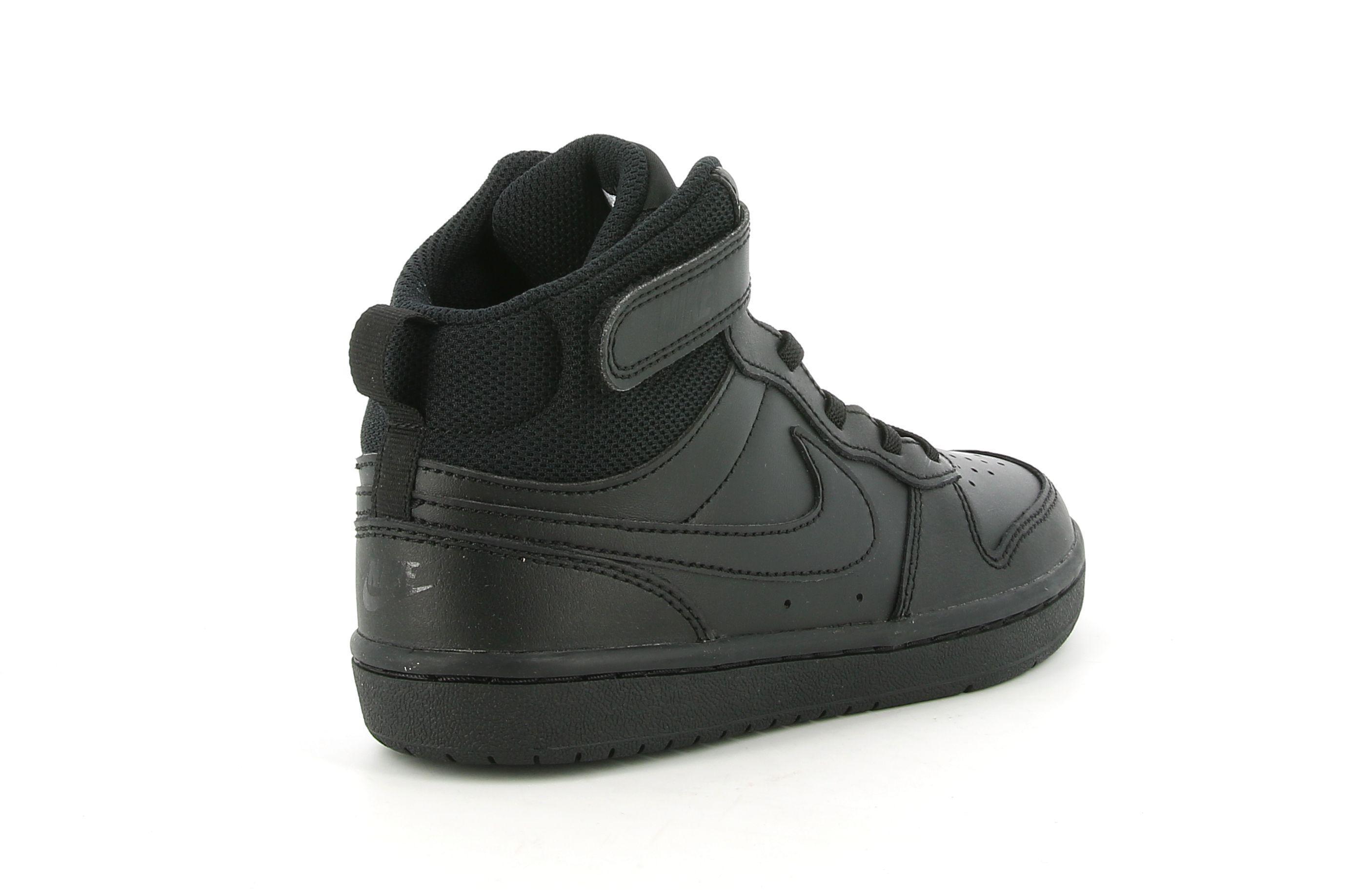 nike sneakers nike court borough mid 2 cd7783 001. da bambino, colore nero