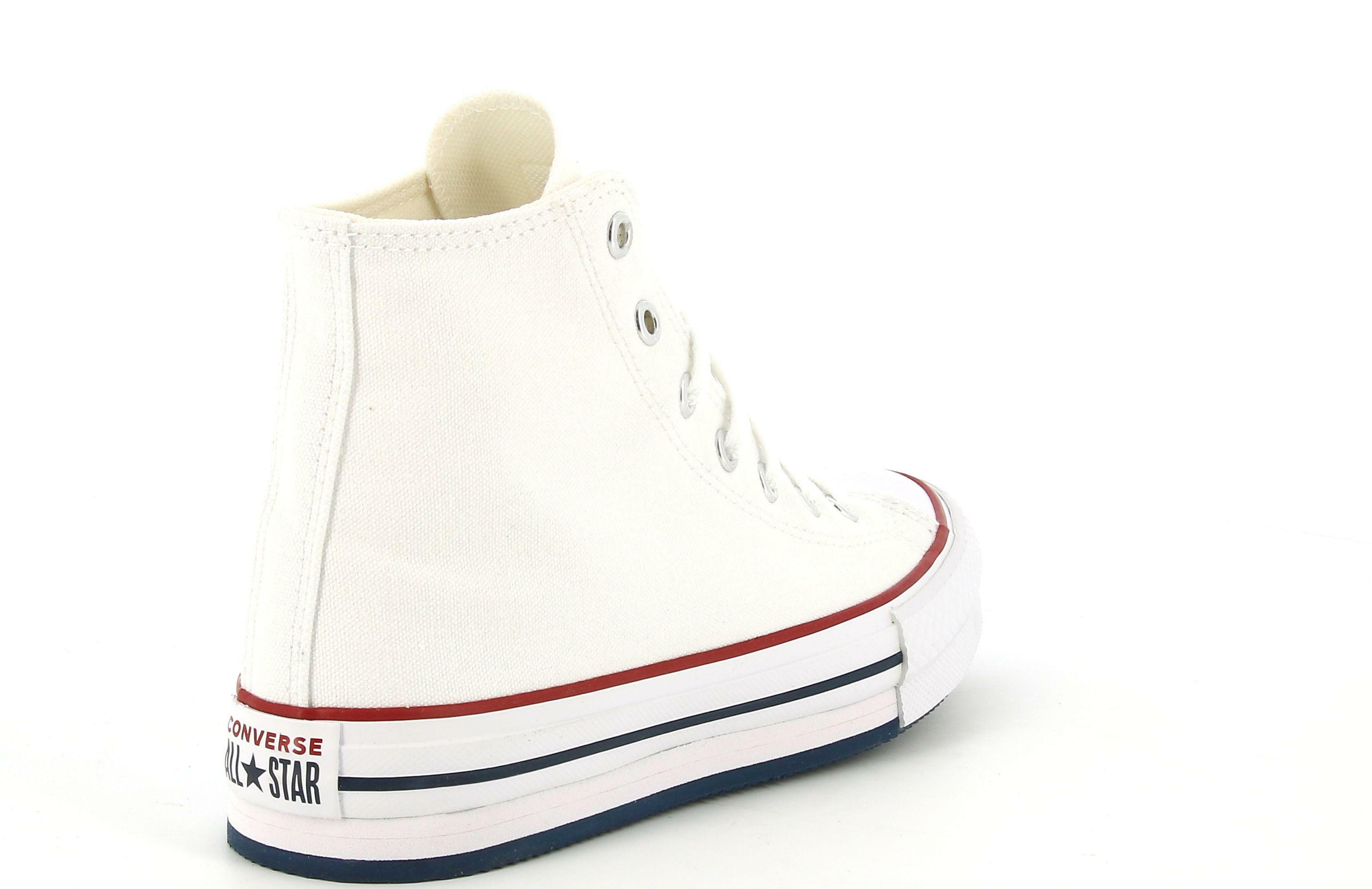 converse sneakers platform converse ctas eva lift hi 671108c. da bambina, colore bianco