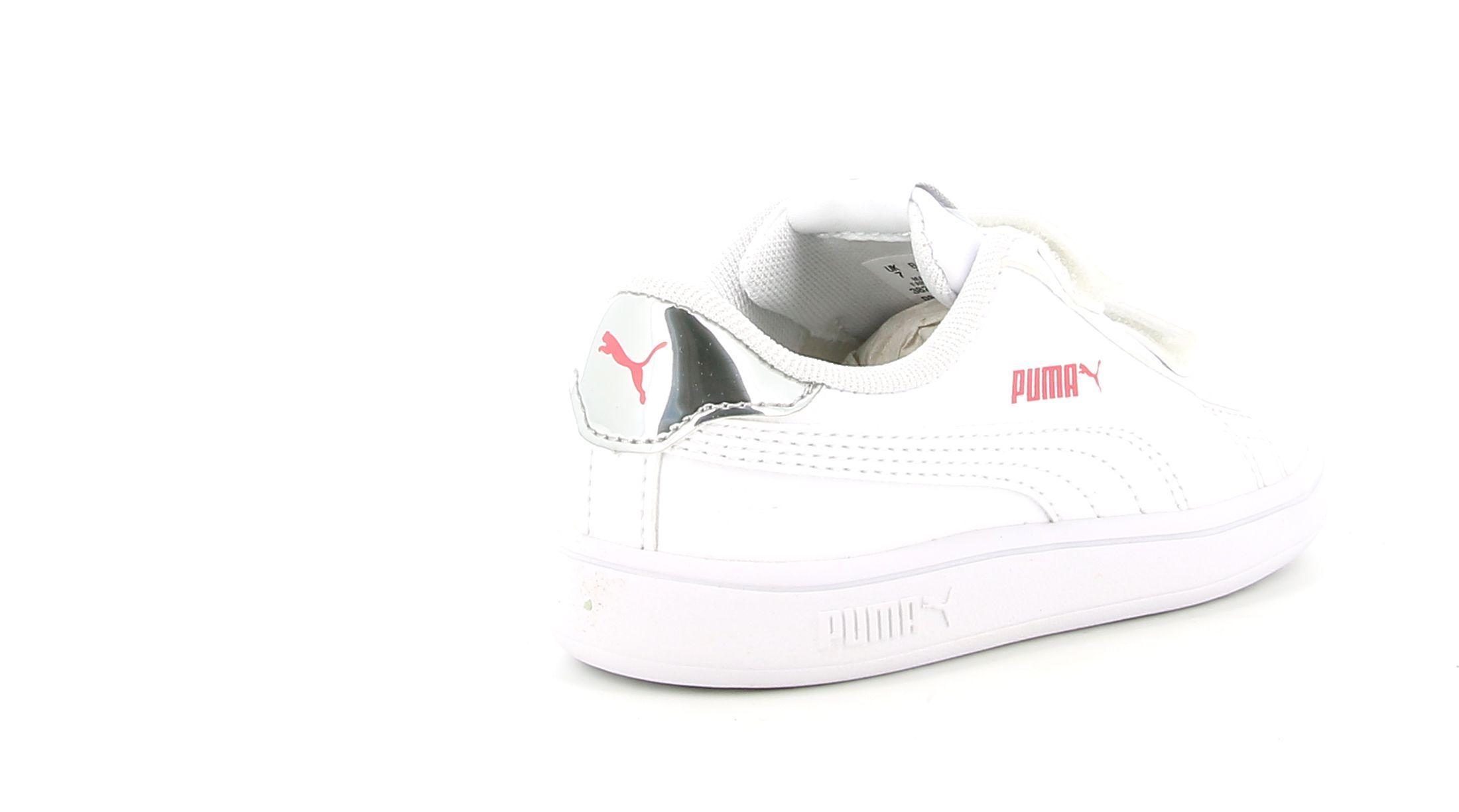 puma sneakers smash v2 sl met.v inf 382377 01. da bambina, colore bianco