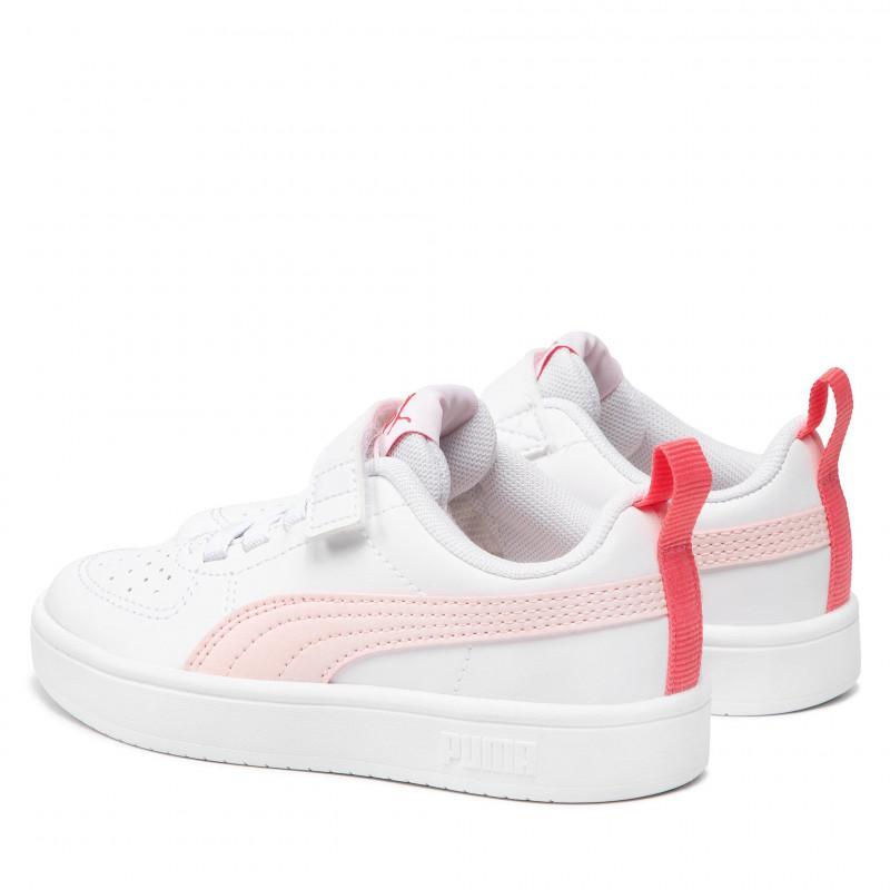 puma sneakers puma rickie ac ps 385836 06. da bambina, colore bianco/rosa