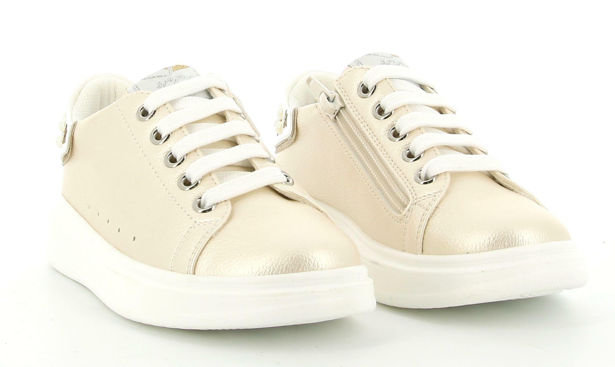 asso asso sneakers ag-10301 platino/white bambina