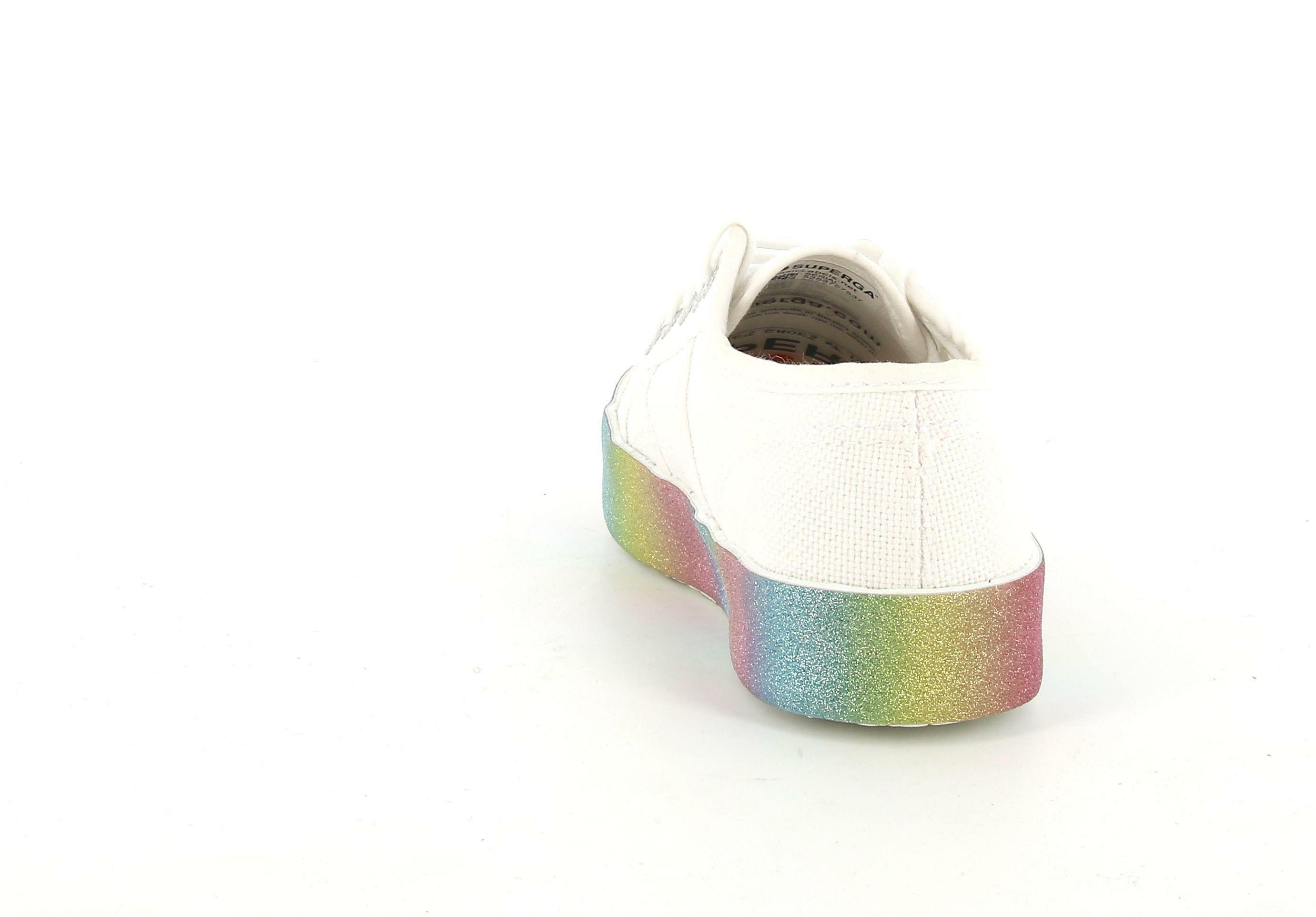 superga sneakers platform superga 2730 glitter. da bambina, coloere bianco