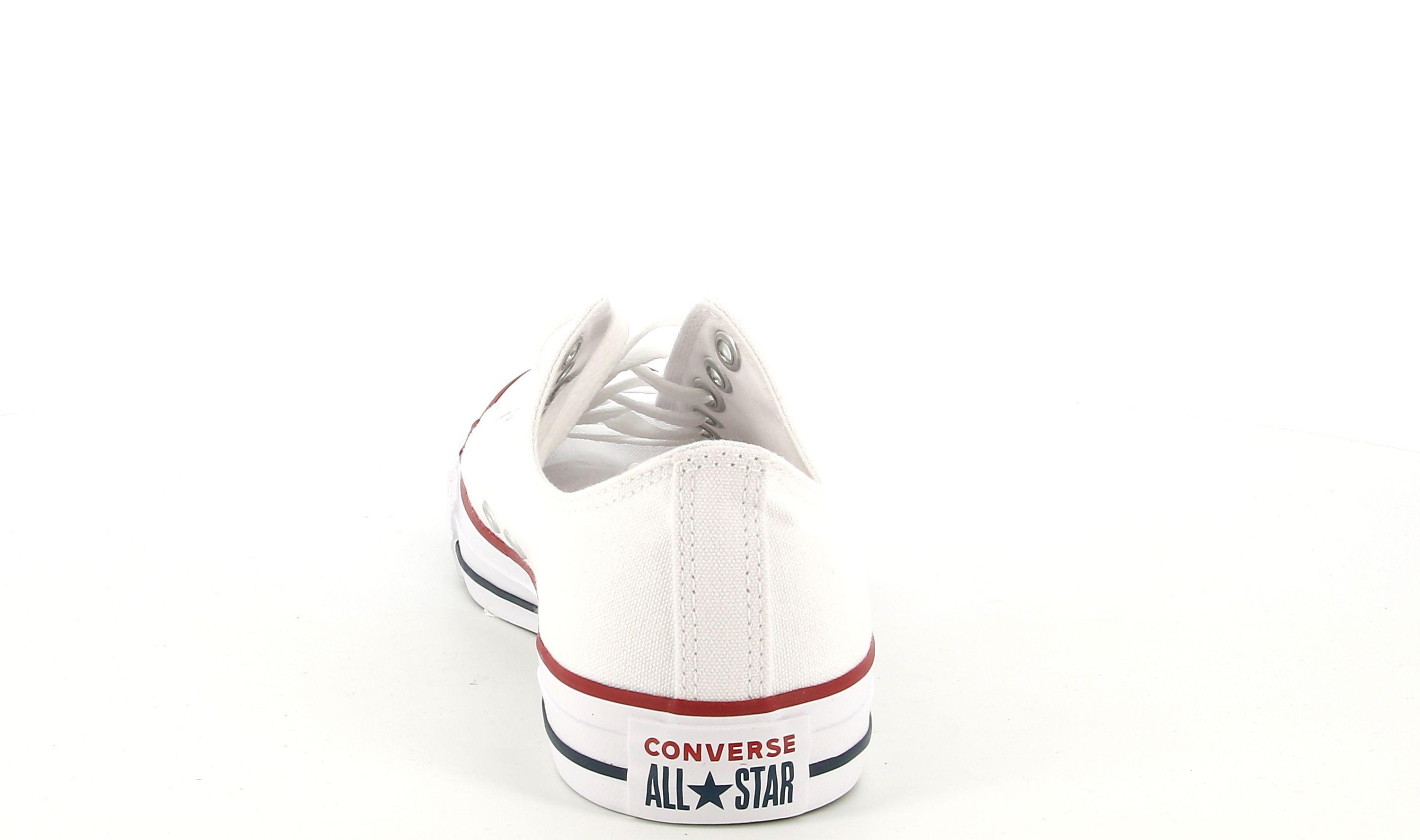 converse sneakers converse all star ox m7652c. unisex adulto, colore bianco