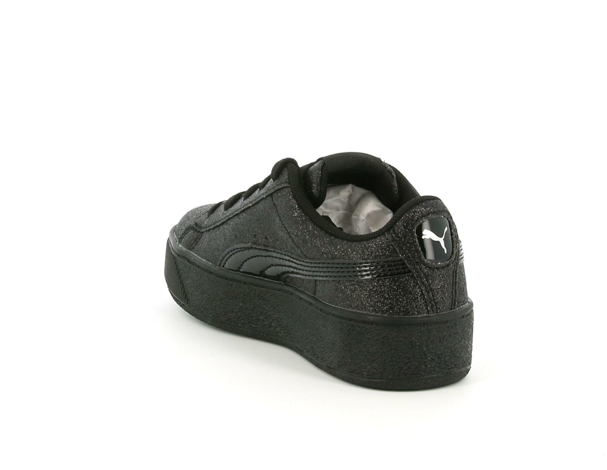 puma sneakers puma vikky platform glitz jr 370171 002. da bambina, colore nero