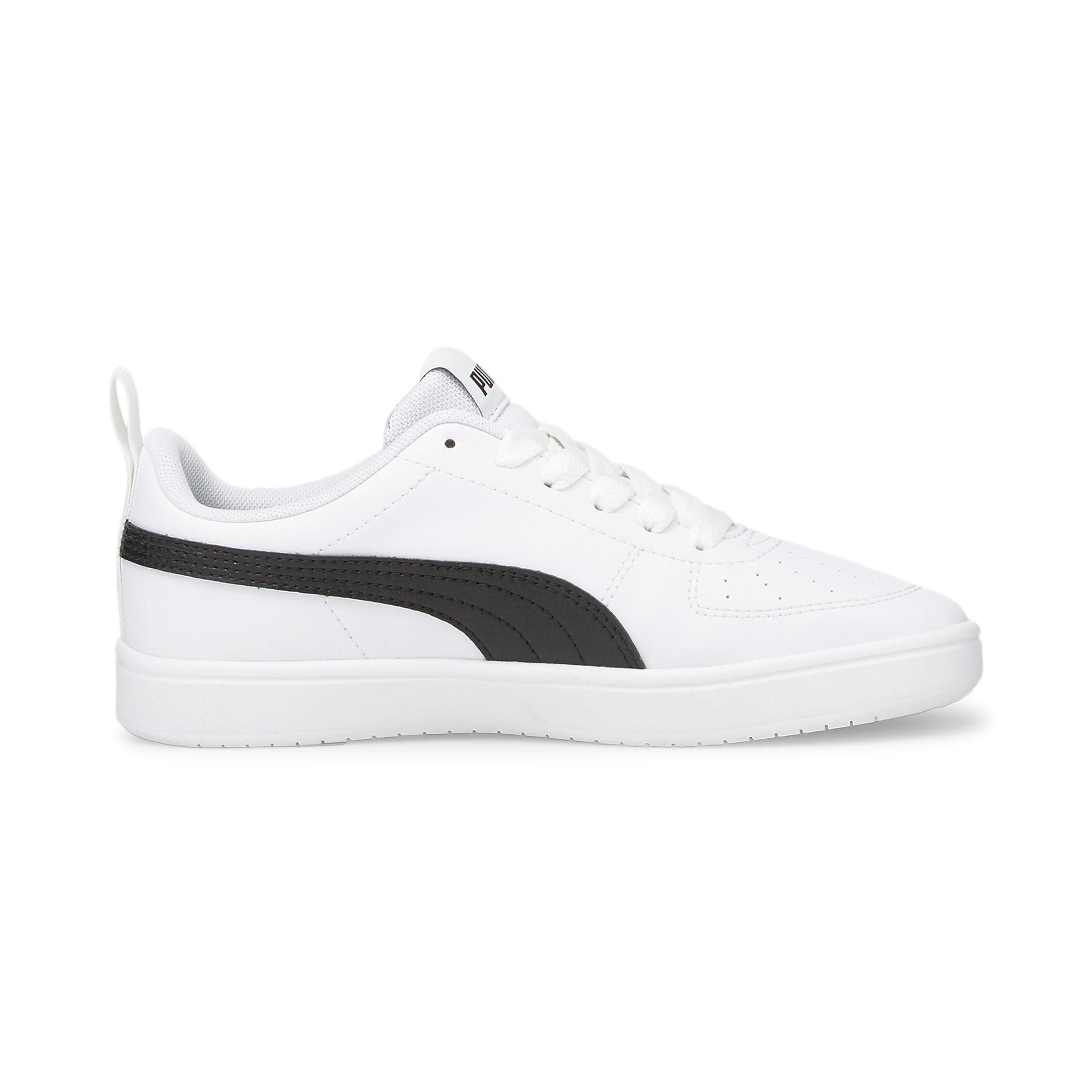 puma sneakers puma  rickie jr 384311 03. unisex, colore bianco/nero