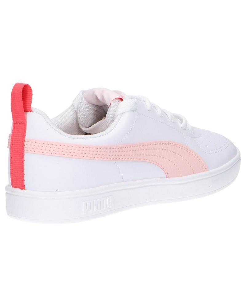 puma sneakers puma rickie jr 384311 06. da ragazza, colore bianco/rosa