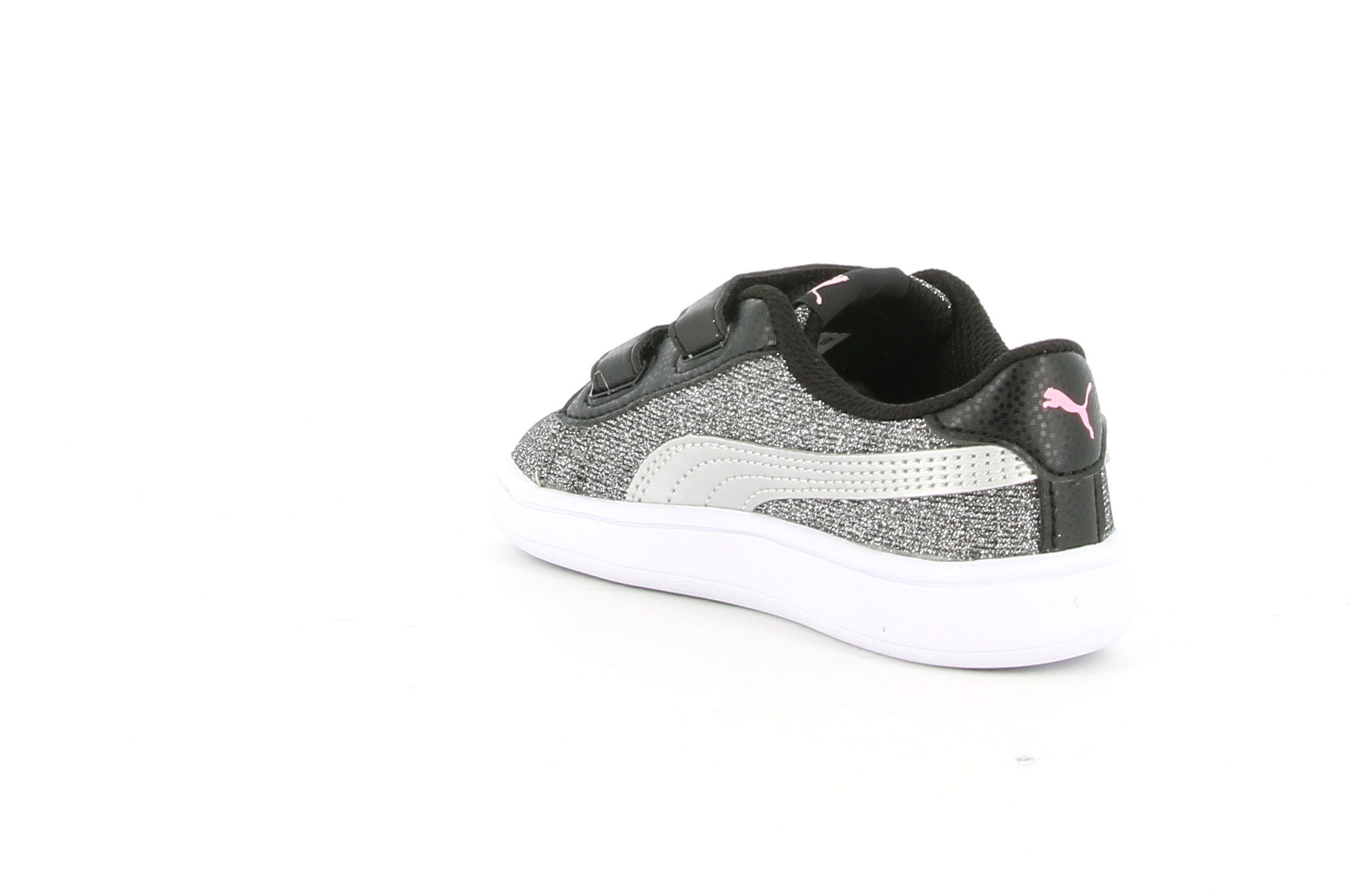 puma sneakers puma smash v2 glitz inf 367380 26. da bambina, colore nero/grigio