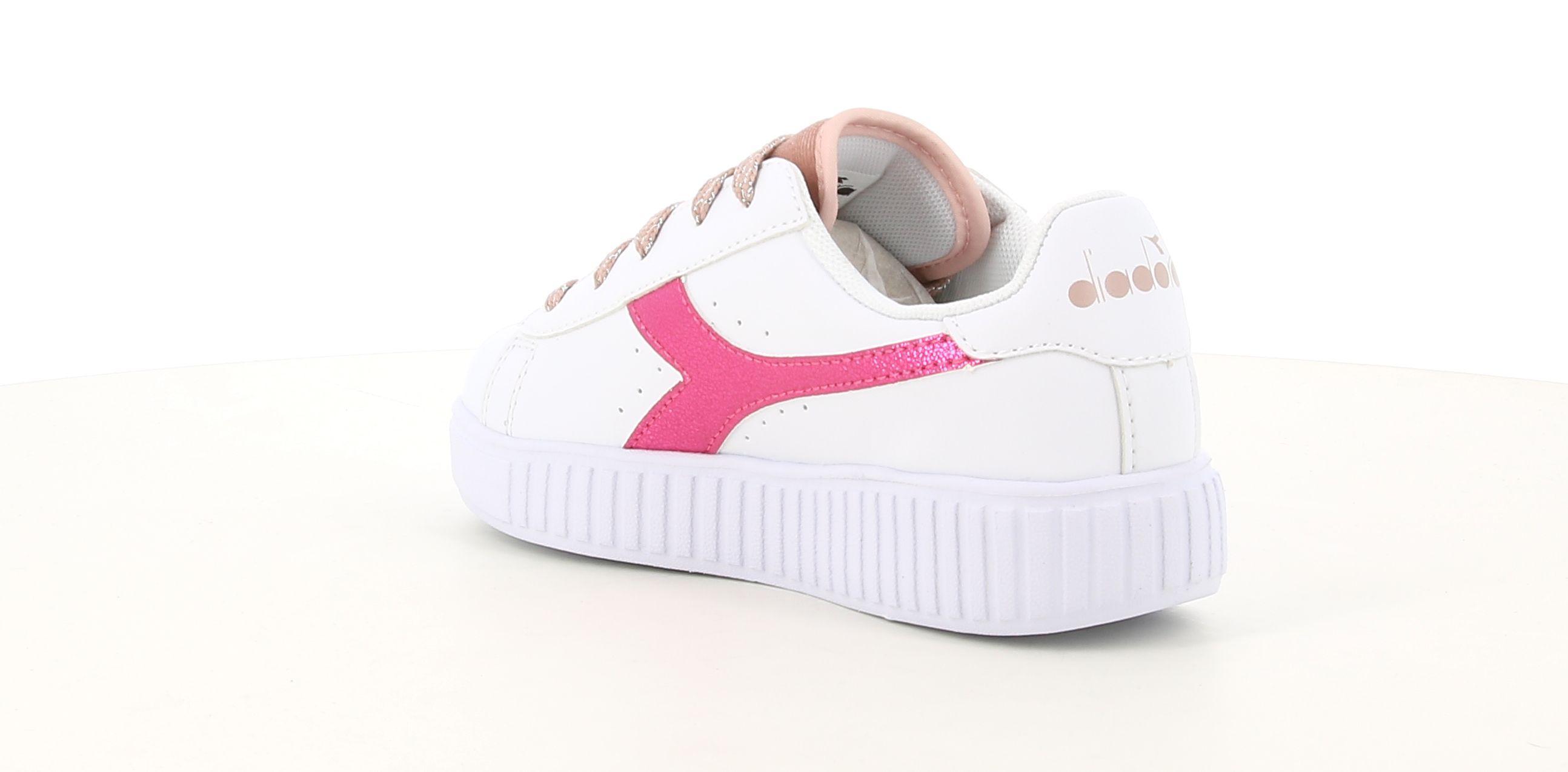 diadora sneakers diadora game step p metallic c. ps 178648. da bambina, colore bianco/rosa lady