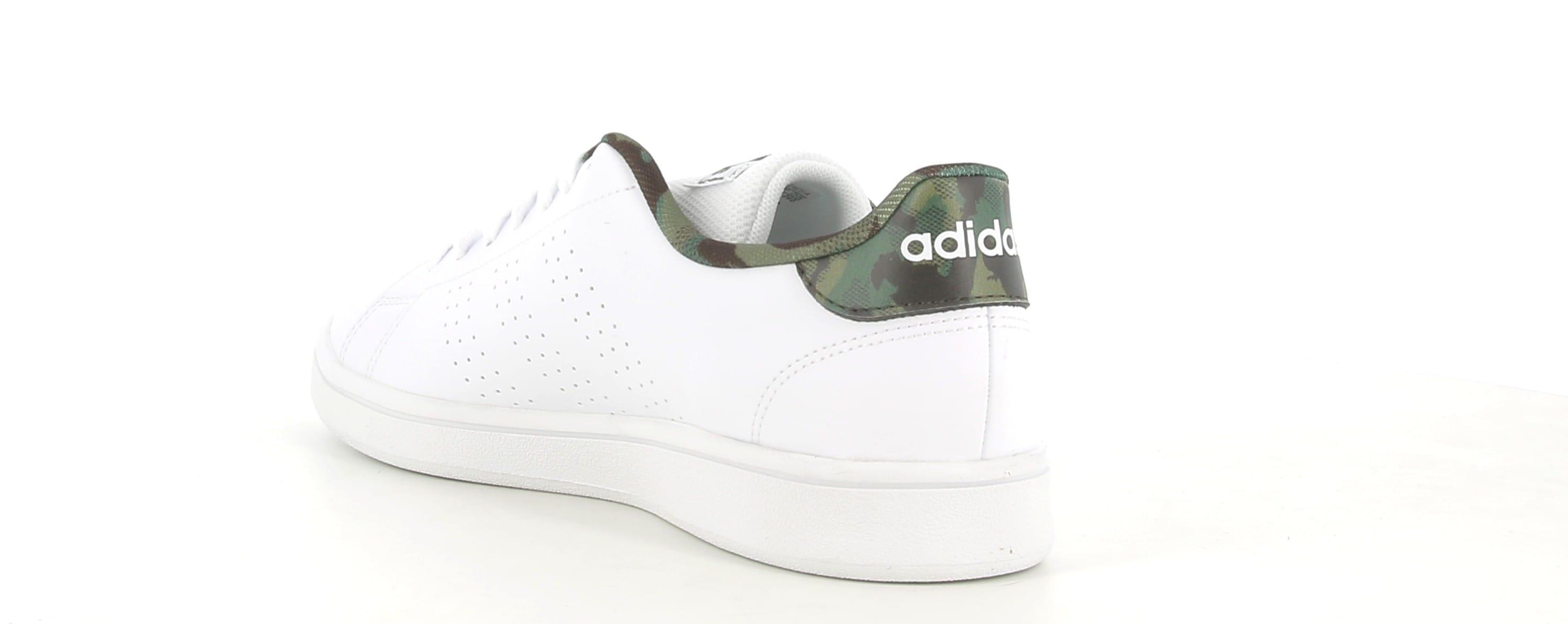 adidas sneakers adidas advantage base gw9283.da uomo,colore bianco/verde militare