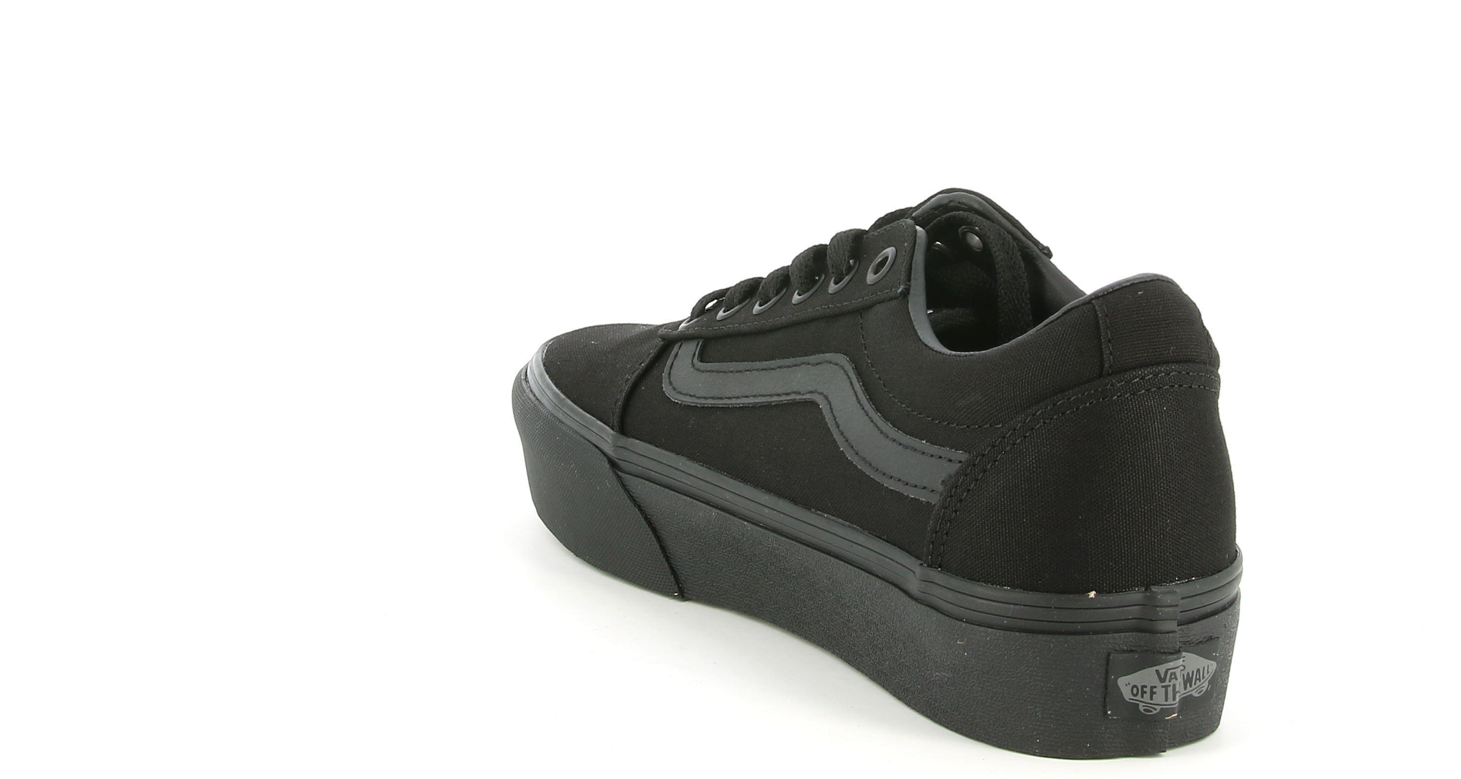 vans sneakers vans ward platform canvas vn0a3tlc1861. da donna, colore nero