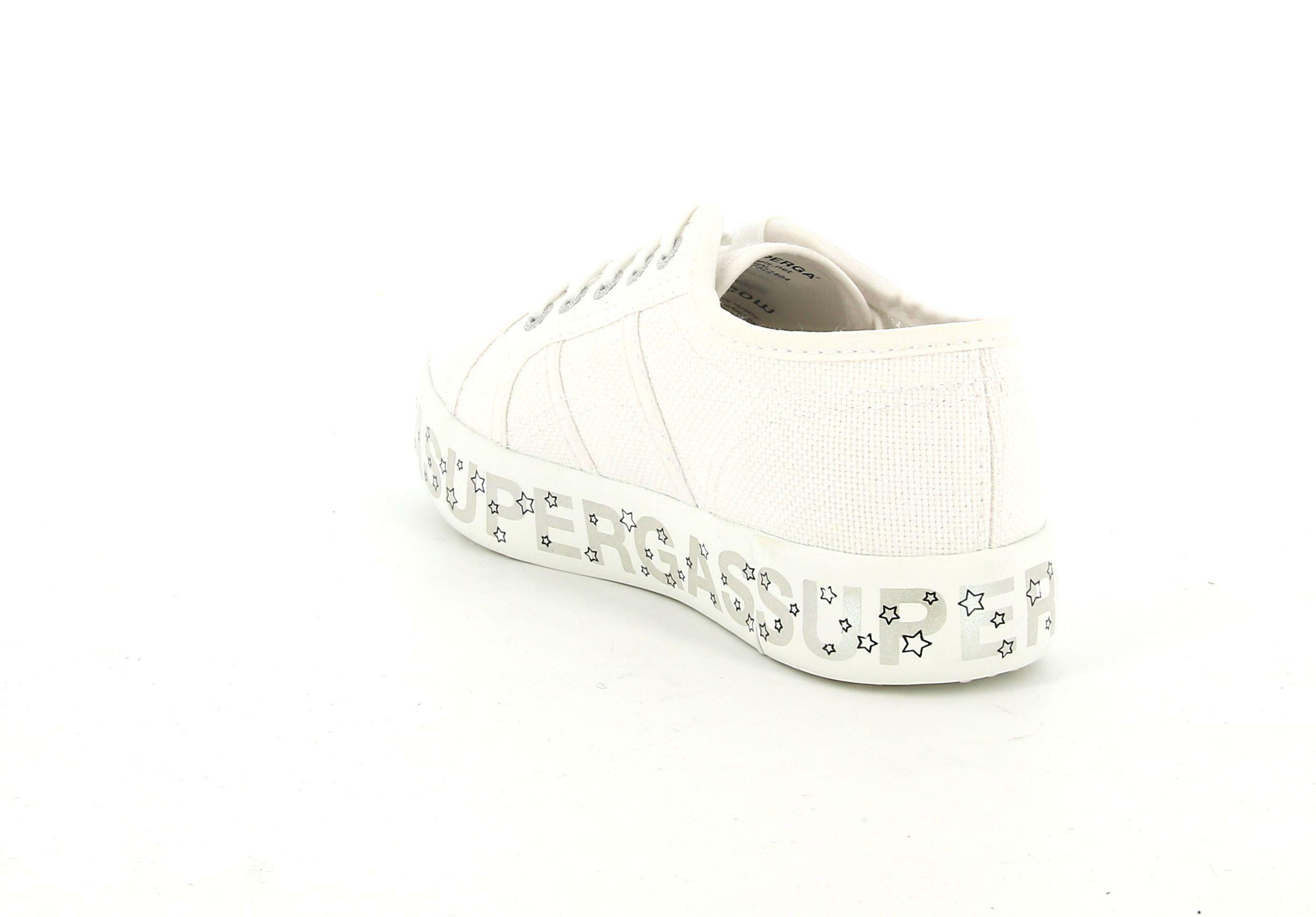 superga sneakers platform superga lettering 2730. da bambina,  colore bianco
