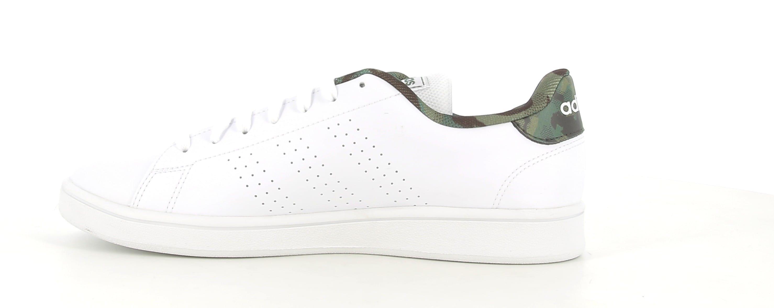 adidas sneakers adidas advantage base gw9283.da uomo,colore bianco/verde militare
