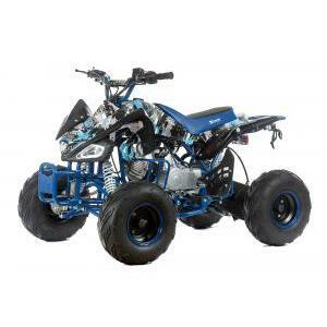 Quad racing q7 125 cc ruota 7 con retro grafite blu